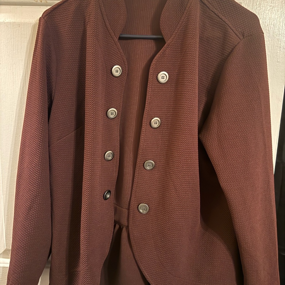 Elegant Burgundy Women's Blazer Jacket